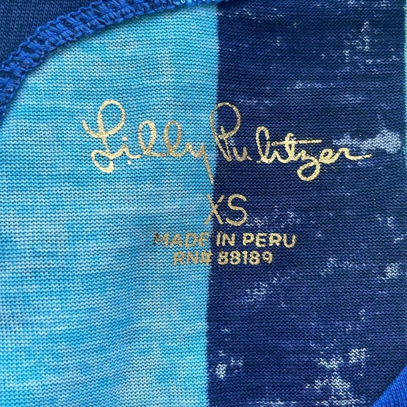 Lily Pulitzer Waverly Top in Multi Sun Stripe/Rainbow Stripe. Size XS - Picture 10 of 13